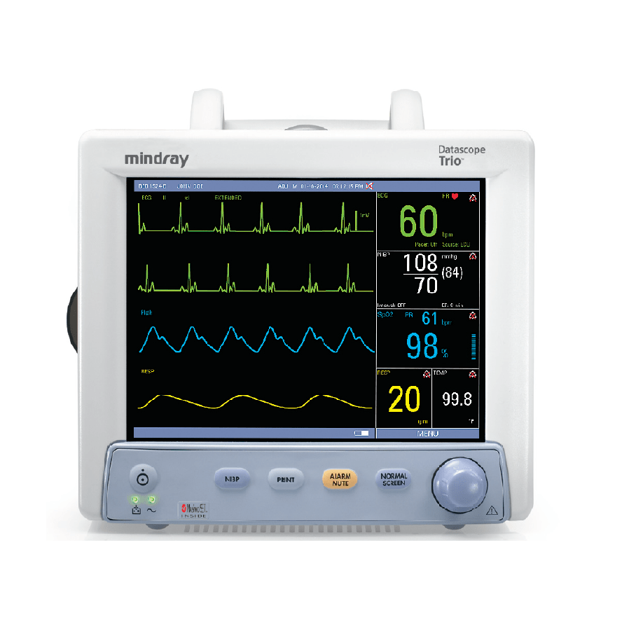 Mindray-Datascope Mindray Trio Patient Monitor w/ECG, SPO2, NIBP, Temp & Recorder, Recertified-MedTech-1